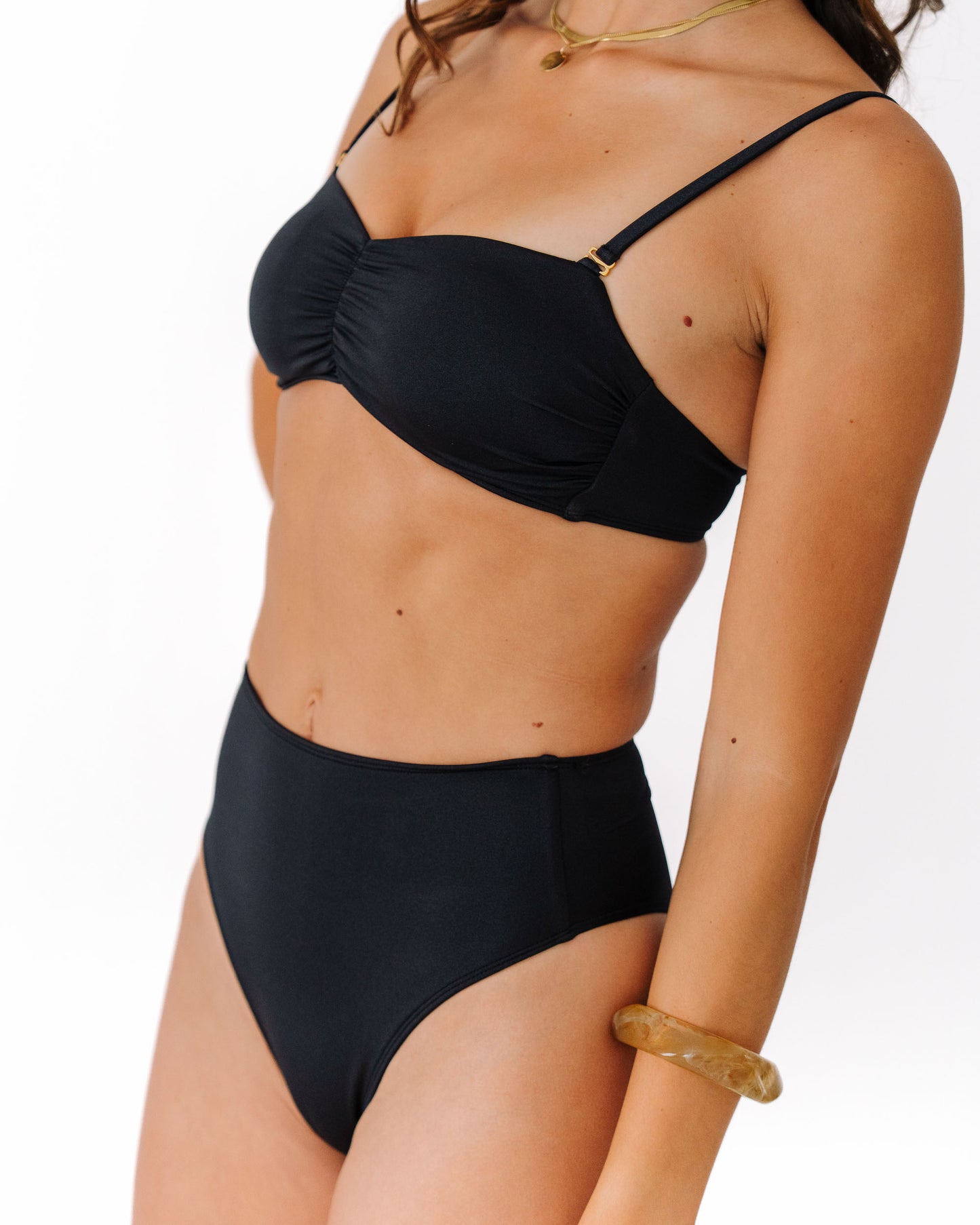 Bas de maillot de bain Noir HIRI taille haute